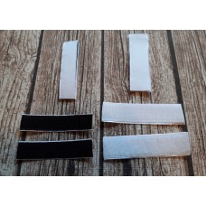 Klettband zum Kleben - 2,5 cm breit in weiß